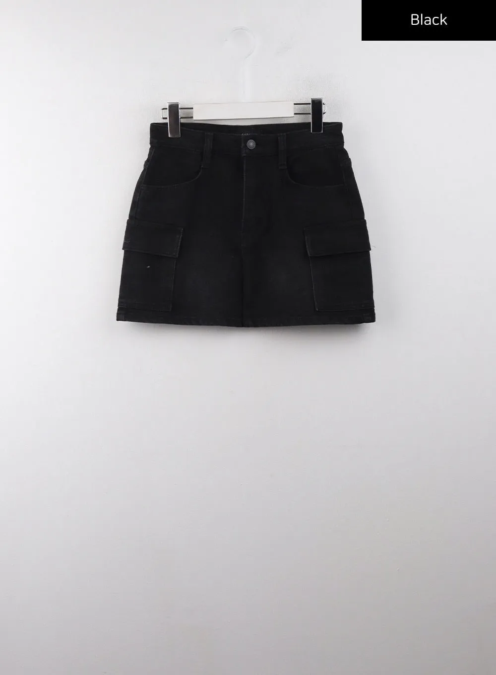 Solid Cargo Mini Skirt CJ405