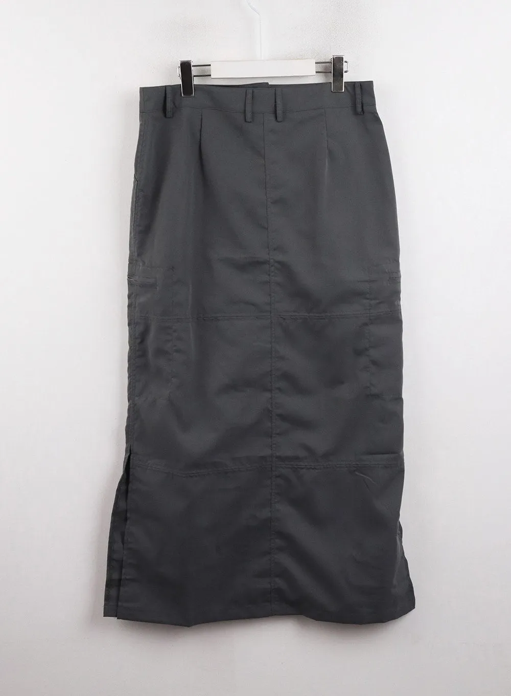 Solid Maxi Cargo Skirt CJ417