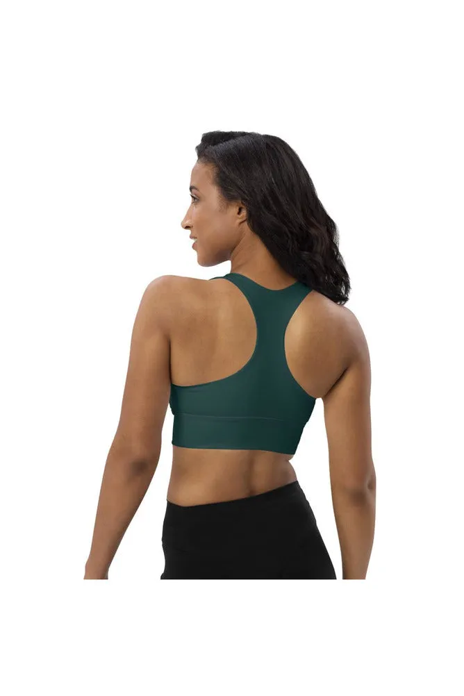 Storm Green Longline sports bra