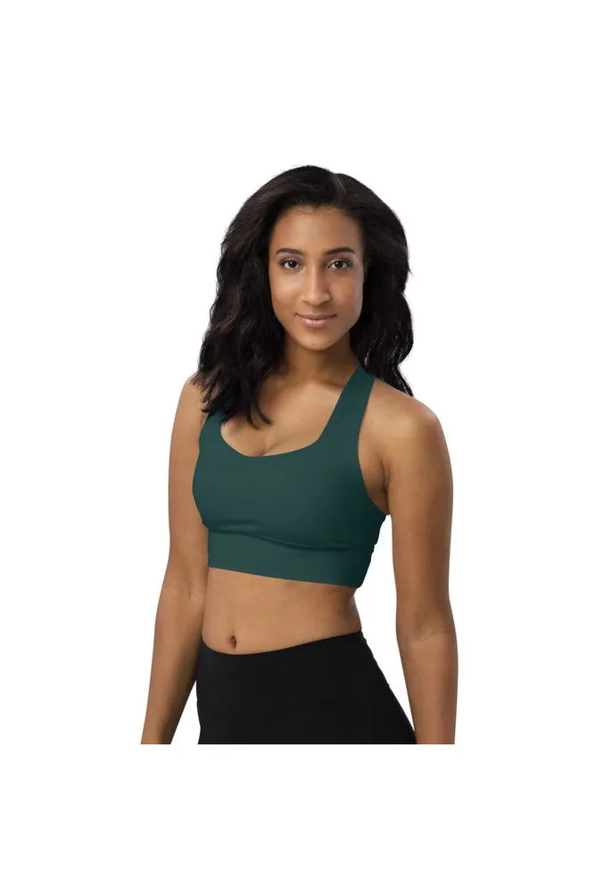 Storm Green Longline sports bra