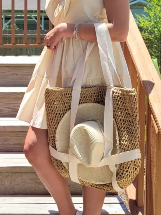 Straw Weave Bag - Hat Holder Bag