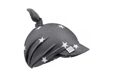 Visor summer scarf cap - grey stars