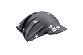 Visor summer scarf cap - grey stars