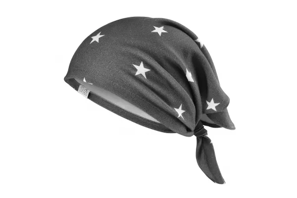 Visor summer scarf cap - grey stars