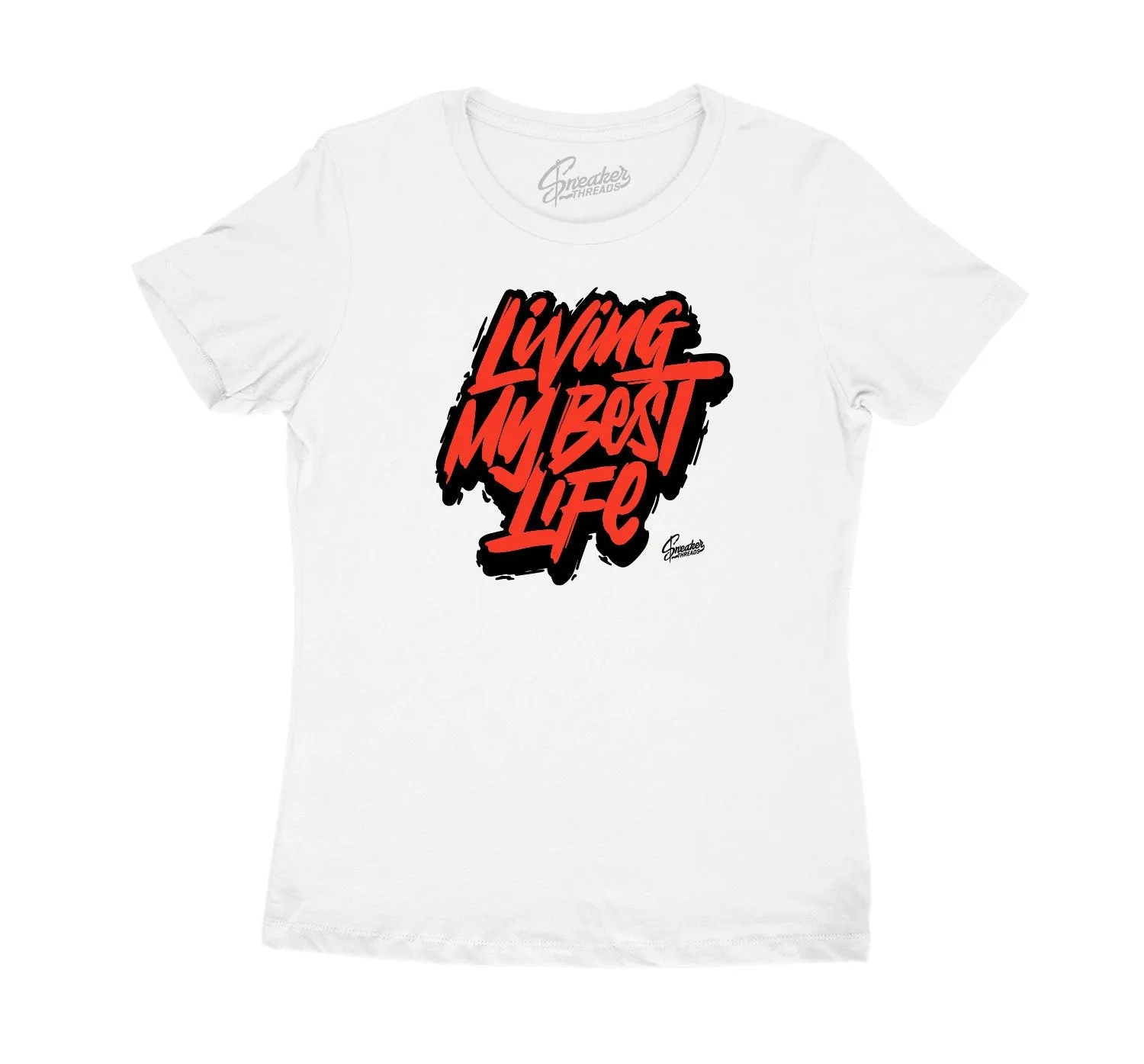 Womens Foam Lava Shirt - Living Life - White