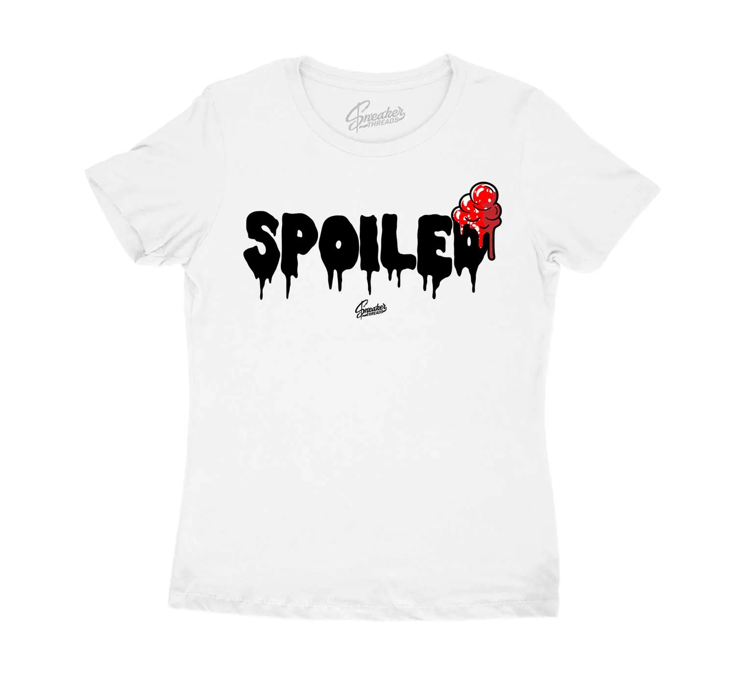 Womens Red Cement 6 Shirt - Spoiled - White