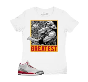 Womens - Retro 3 Cardinal Red Greatest Shirt