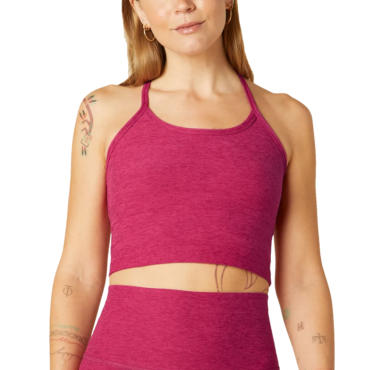 Women's Spacedye Slim Racerback Cropped Tank