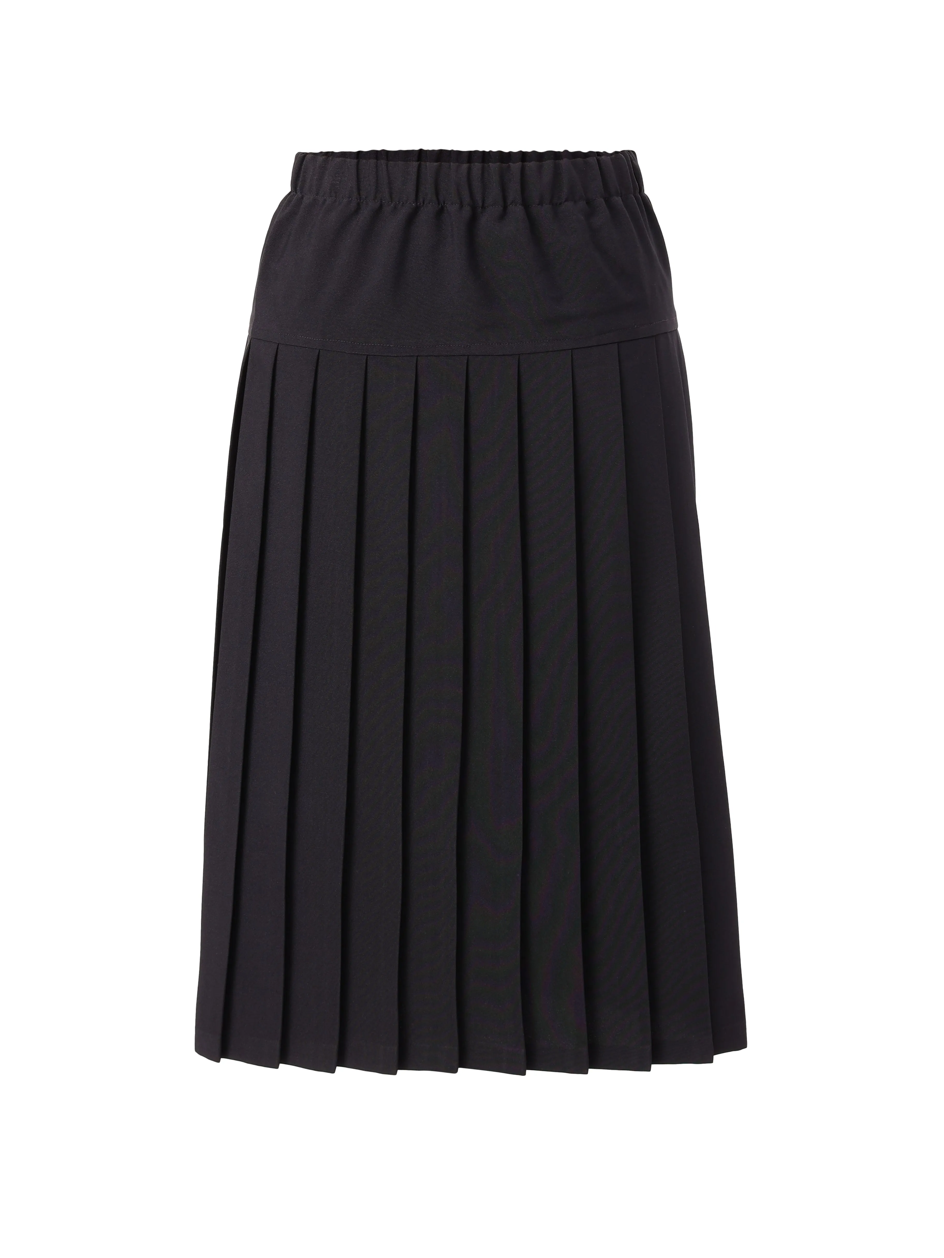 Yoke Navy Pleated Skirt