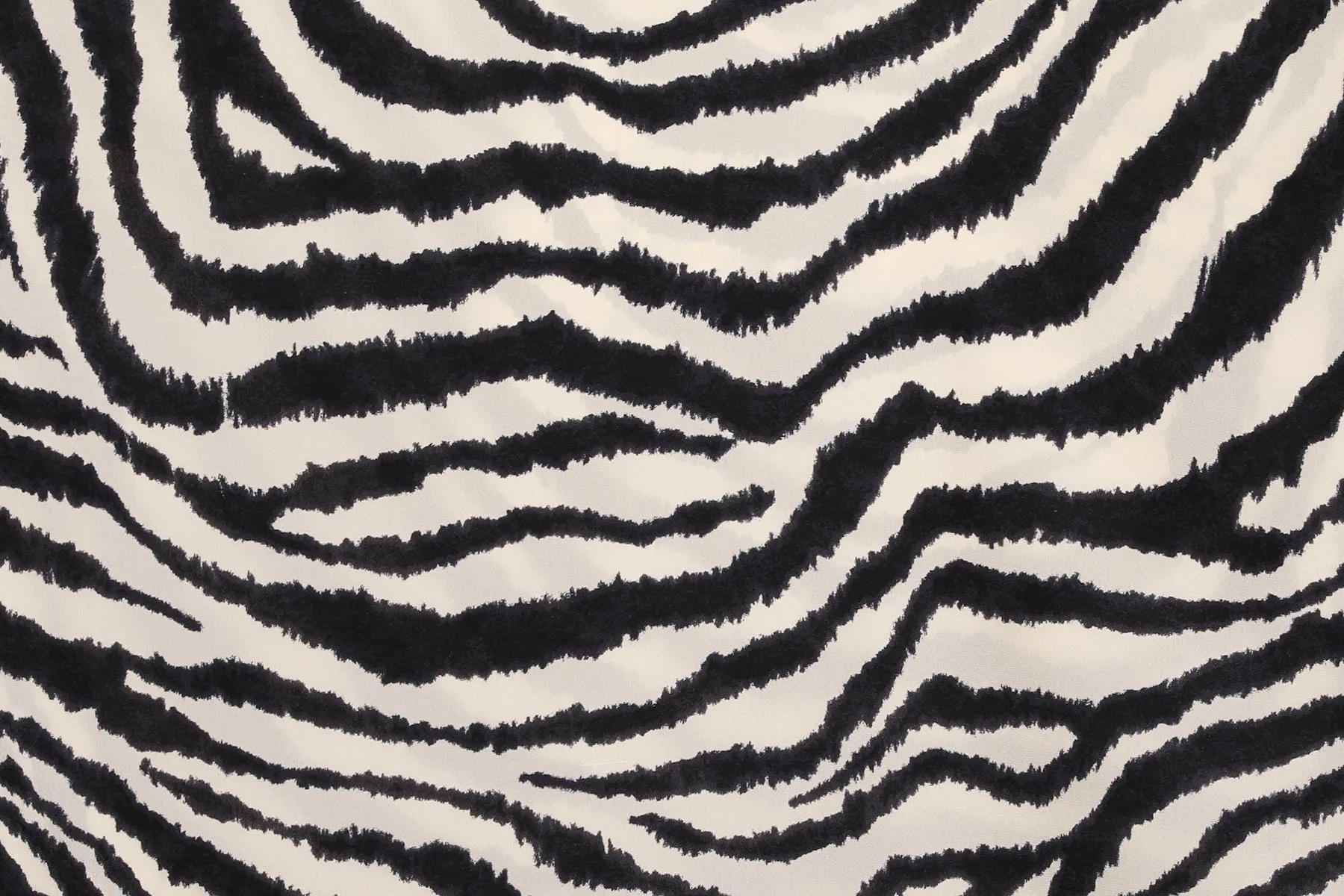 Zebra Carbone Italian Silk Midi Kaftan Dress